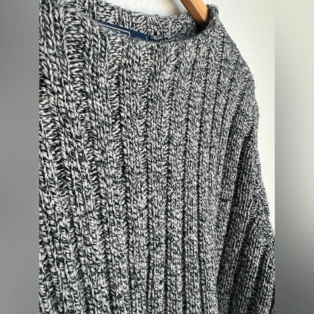 Vintage Polo Ralph Lauren Cable Knit Sweater Salt‎ & pepper Heavyweight Large